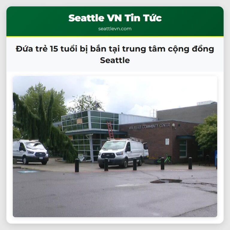 Đứa trẻ 15 tuổi bị bắn tại trung tâm cộng đồng Seattle