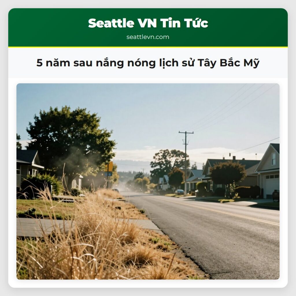 5 năm sau nắng nóng lịch sử Tây Bắc Mỹ