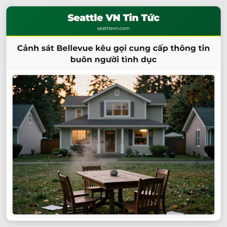 Cảnh sát Bellevue kêu gọi cung cấp thông tin buôn người tình dục
