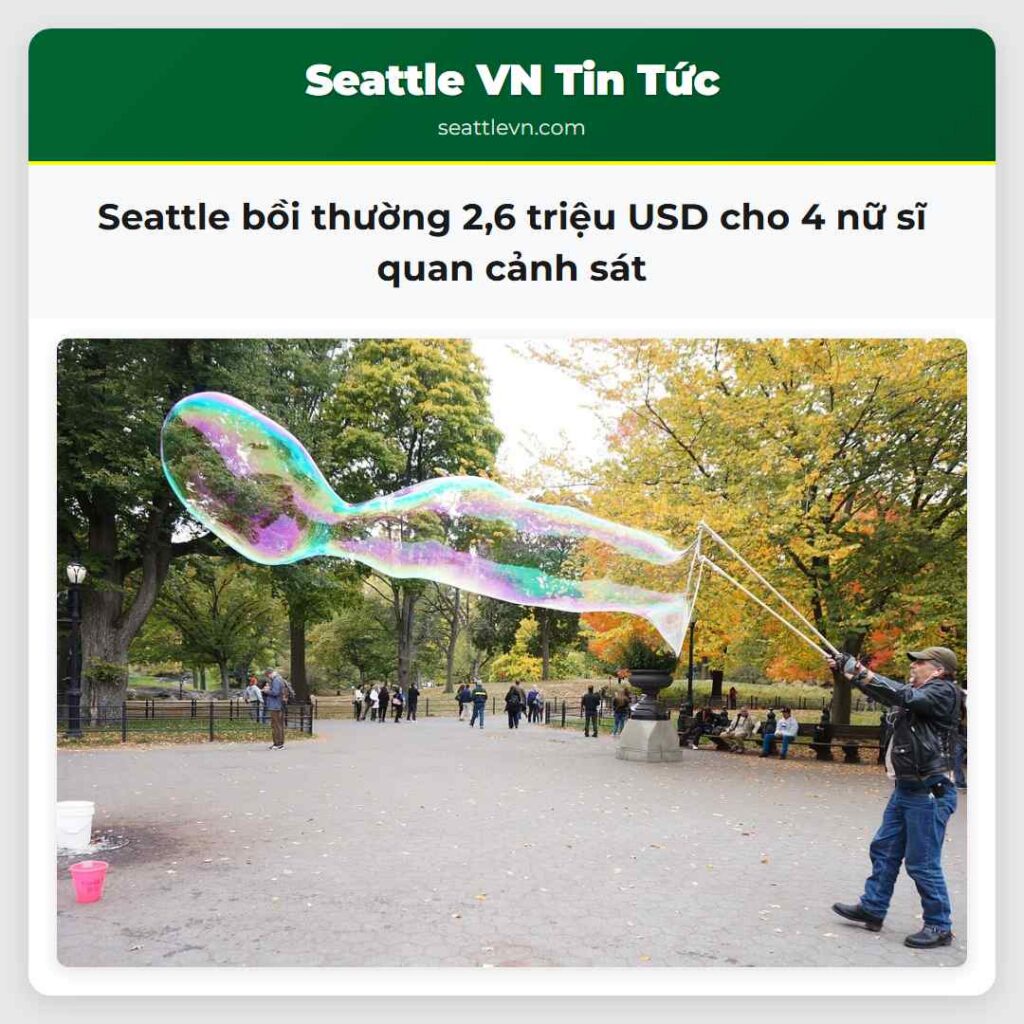 Seattle bồi thường 2,6 triệu USD cho 4 nữ sĩ quan
