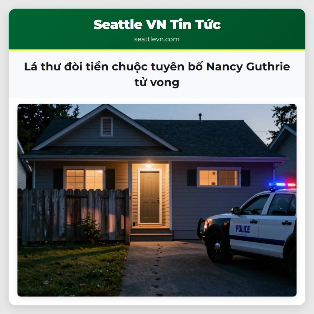 Lá thư đòi tiền chuộc tuyên bố Nancy Guthrie tử