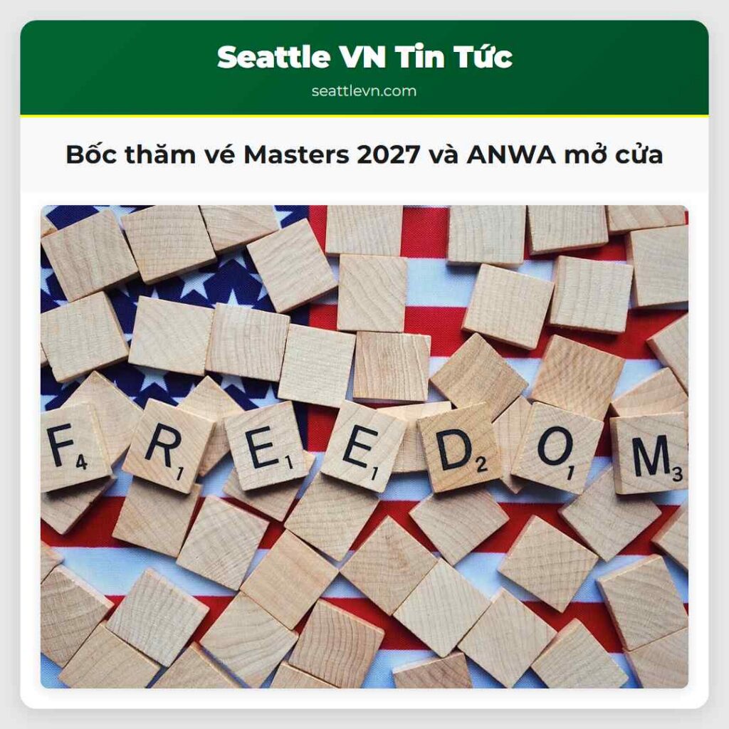 Bốc thăm vé Masters 2027 và ANWA mở cửa