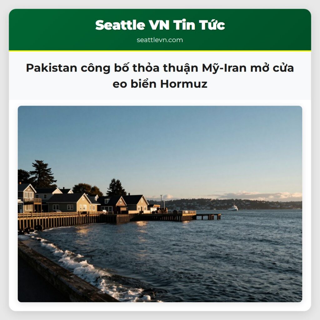 Pakistan công bố thỏa thuận Mỹ-Iran mở cửa eo