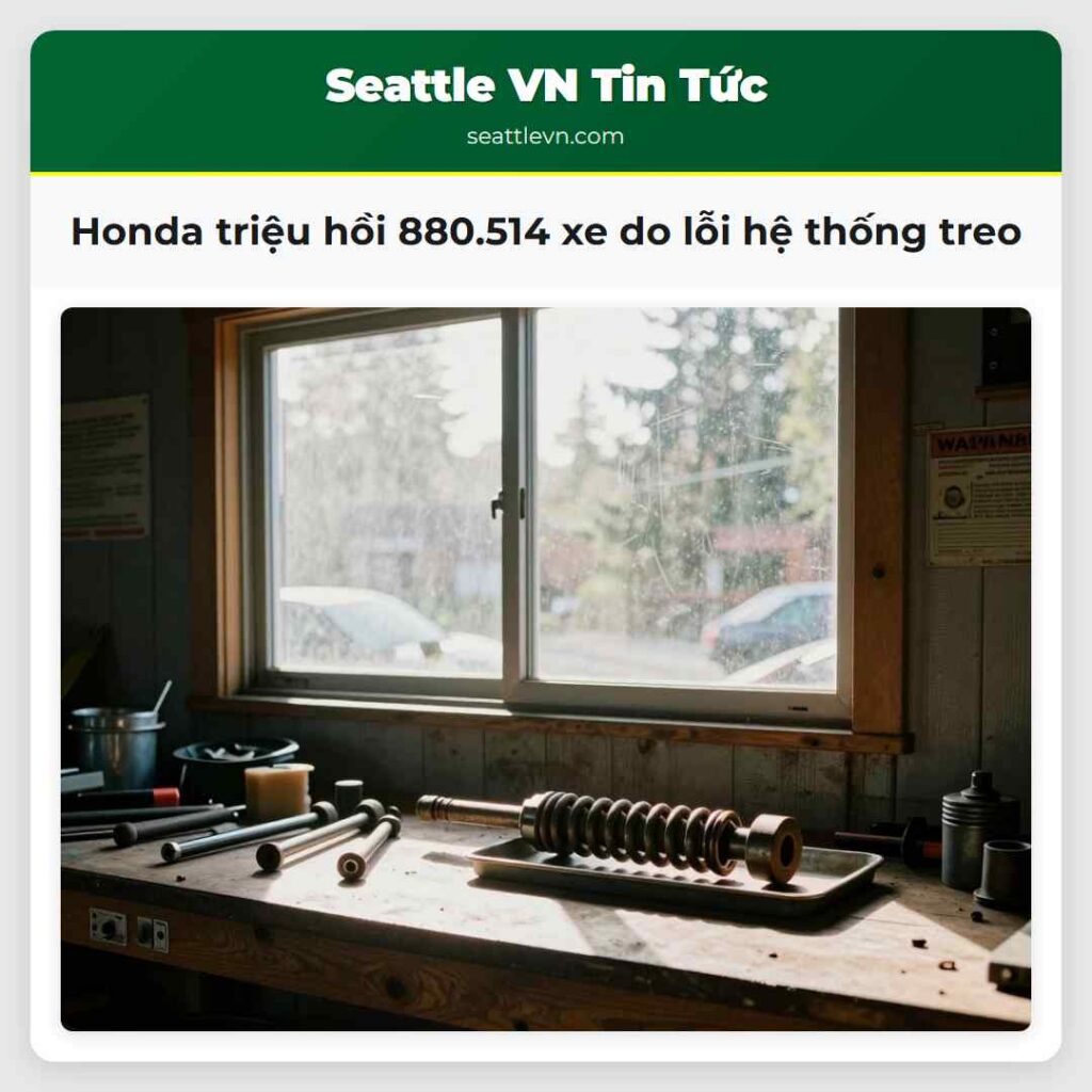 Honda triệu hồi 880.514 xe do lỗi hệ thống treo
