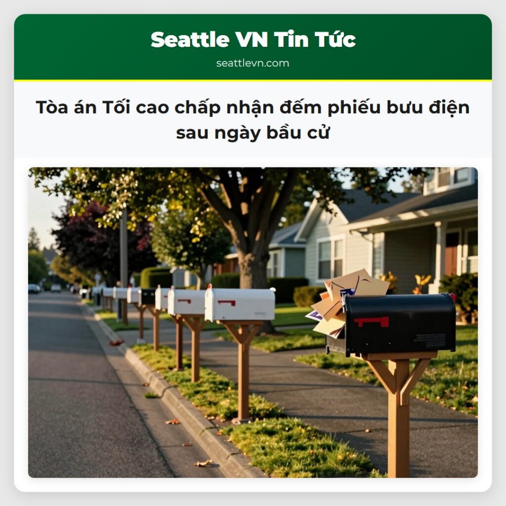 Tòa án Tối cao chấp nhận đếm phiếu bưu điện sau