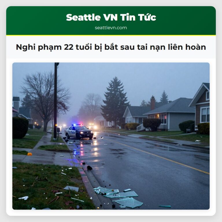 Nghi phạm 22 tuổi bị bắt sau tai nạn liên hoàn