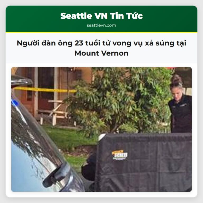 Người đàn ông 23 tuổi tử vong vụ xả súng tại Mount Vernon