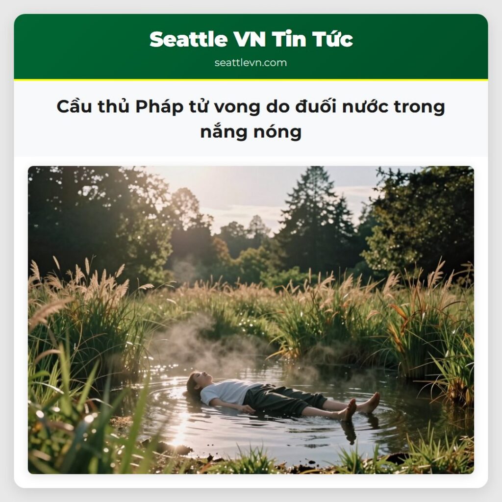Cầu thủ Pháp tử vong do đuối nước trong nắng nóng