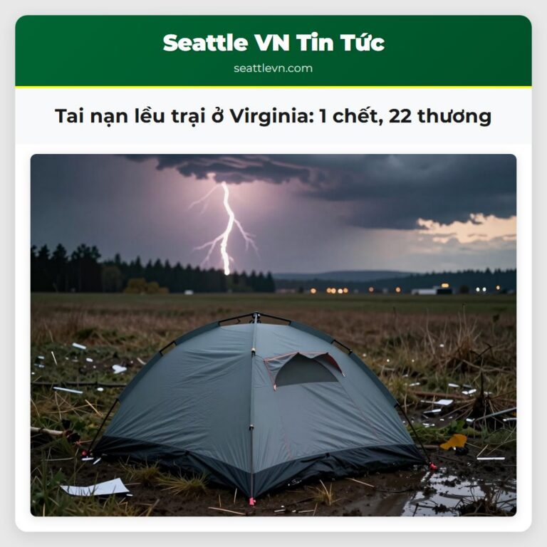Tai nạn lều trại ở Virginia 1 chết 22 thương
