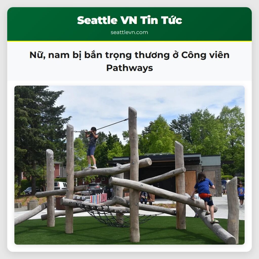 Nữ, nam bị bắn trọng thương ở Công viên Pathways