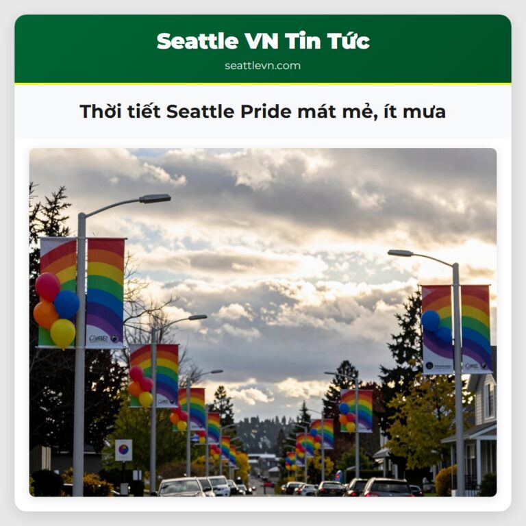 Thời tiết Seattle Pride mát mẻ ít mưa