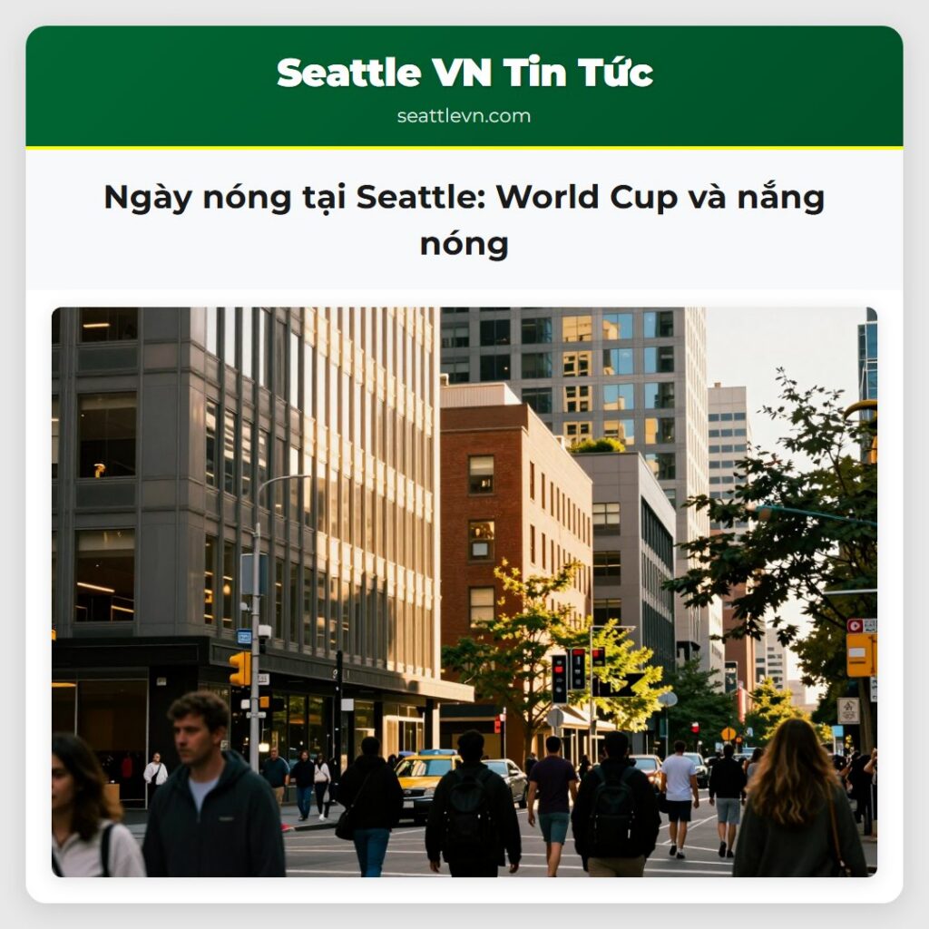 Ngày nóng tại Seattle: World Cup và nắng nóng