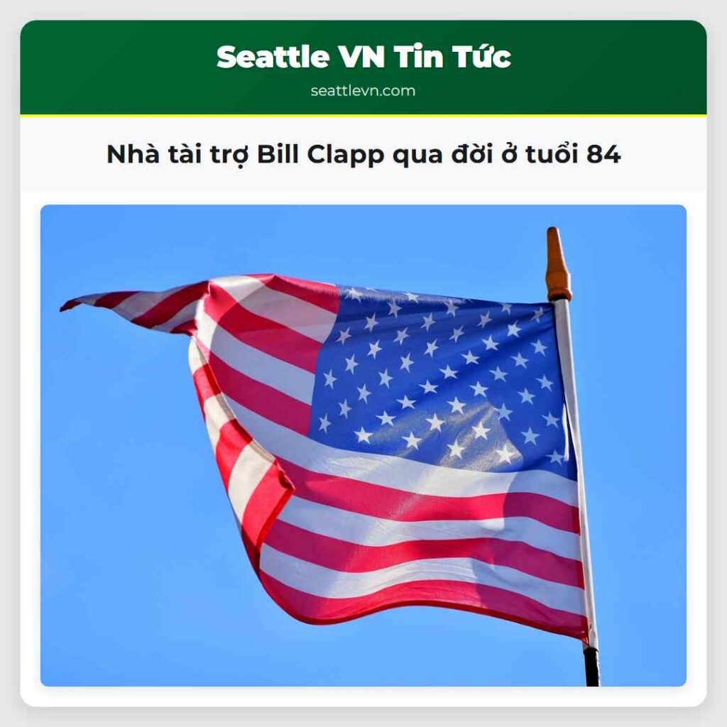 Nhà tài trợ Bill Clapp qua đời ở tuổi 84