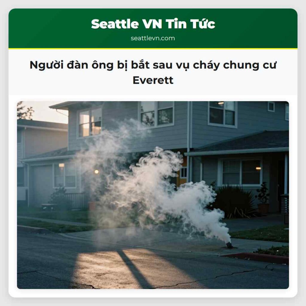 Người đàn ông bị bắt sau vụ cháy chung cư Everett