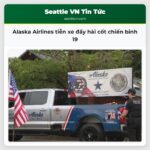 Alaska Airlines tiễn xe đẩy hài cốt chiến binh 19