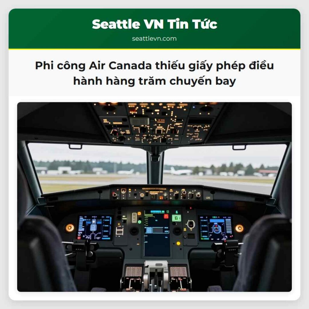 Phi công Air Canada thiếu giấy phép điều hành
