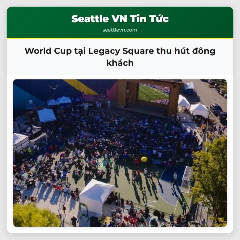 World Cup tại Legacy Square thu hút đông khách