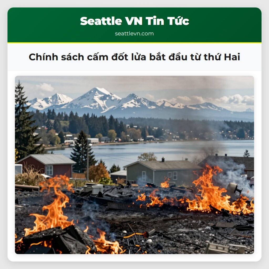 Chính sách cấm đốt lửa bắt đầu từ thứ Hai