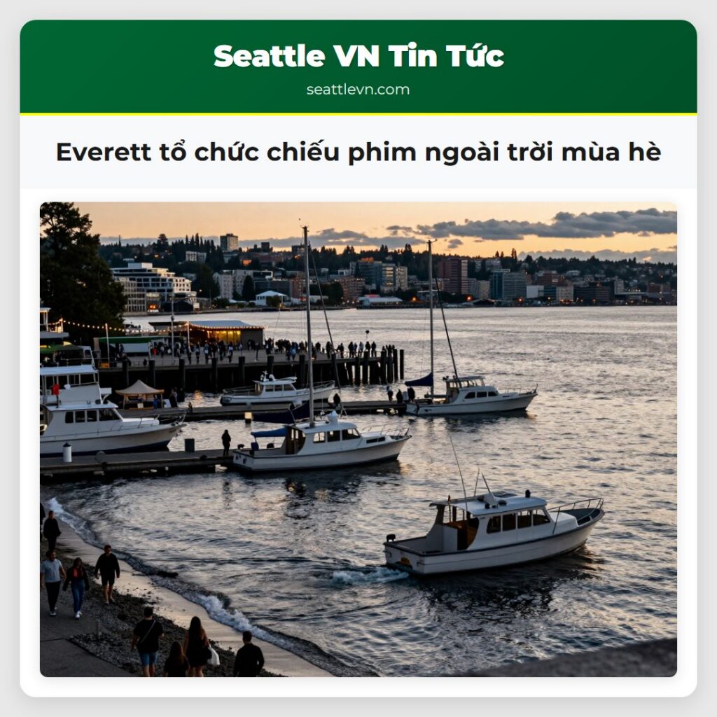 Everett tổ chức chiếu phim ngoài trời mùa hè