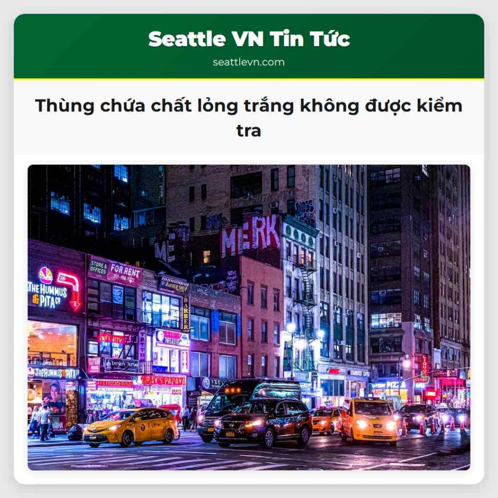 Thùng chứa chất lỏng trắng không được kiểm tra