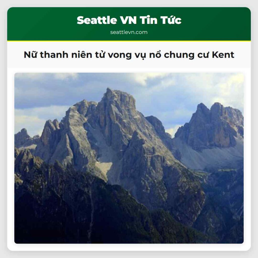 Nữ thanh niên tử vong vụ nổ chung cư Kent