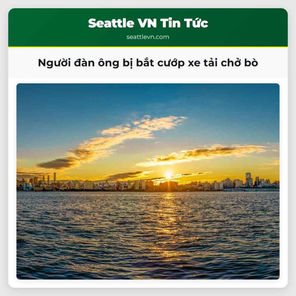 Người đàn ông bị bắt cướp xe tải chở bò