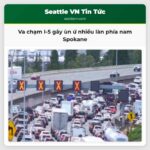 Va chạm I-5 gây ùn ứ nhiều làn phía nam Spokane
