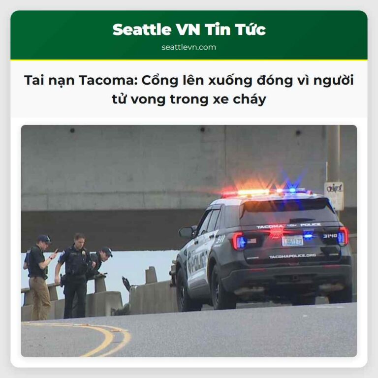 Tai nạn Tacoma Cổng lên xuống đóng vì người tử vong trong xe cháy