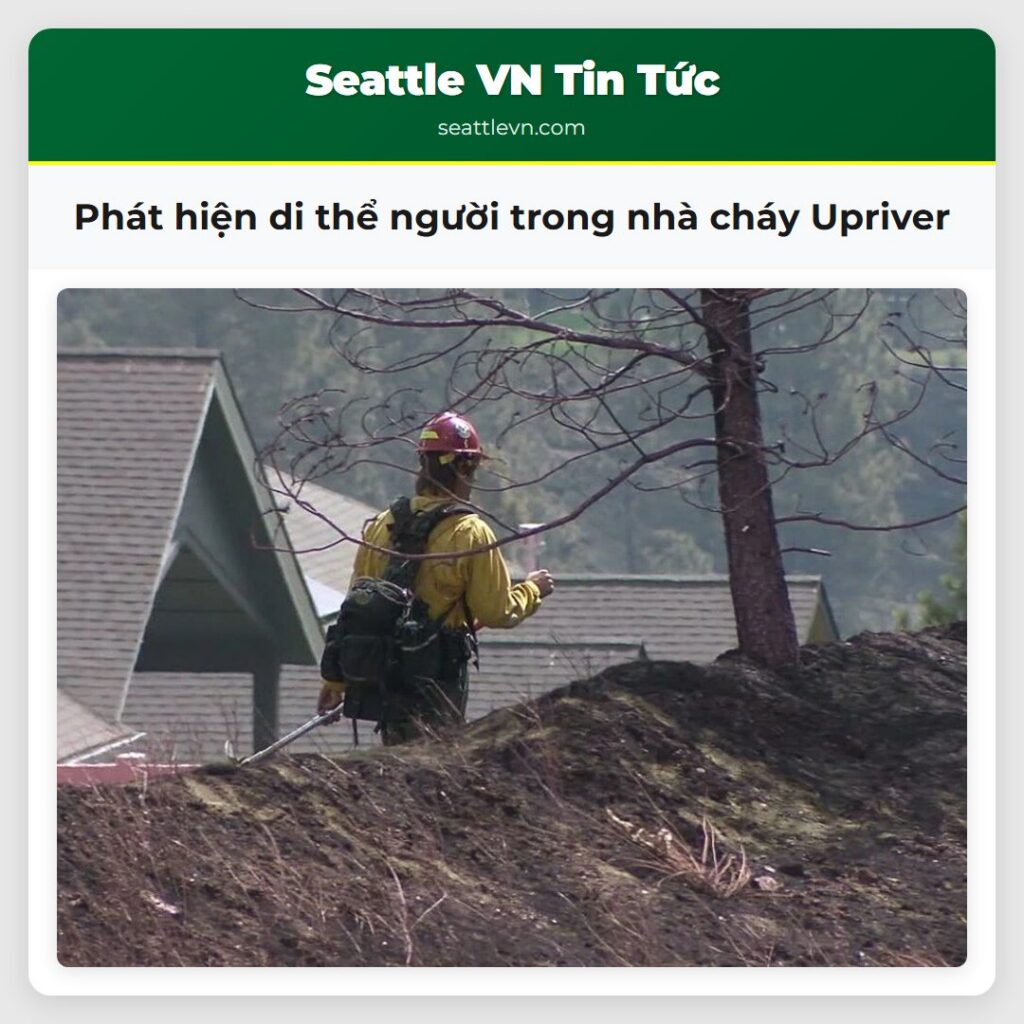 Phát hiện di thể người trong nhà cháy Upriver
