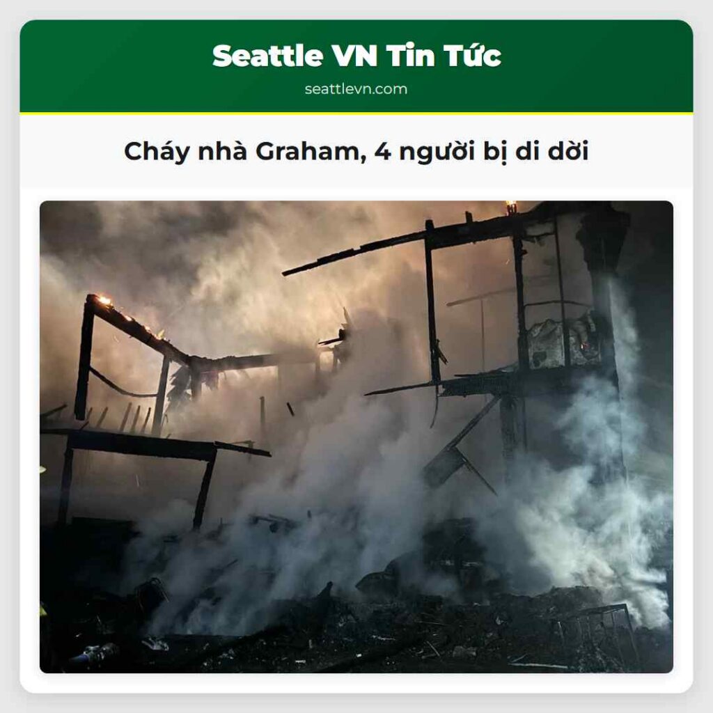 Cháy nhà Graham, 4 người bị di dời