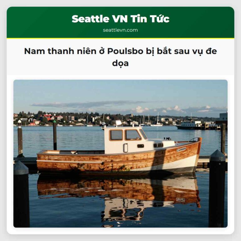 Nam thanh niên ở Poulsbo bị bắt sau vụ đe dọa