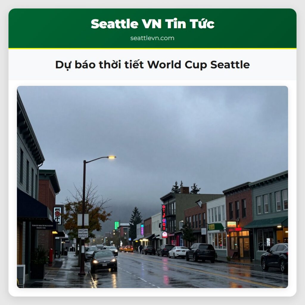 Dự báo thời tiết World Cup Seattle