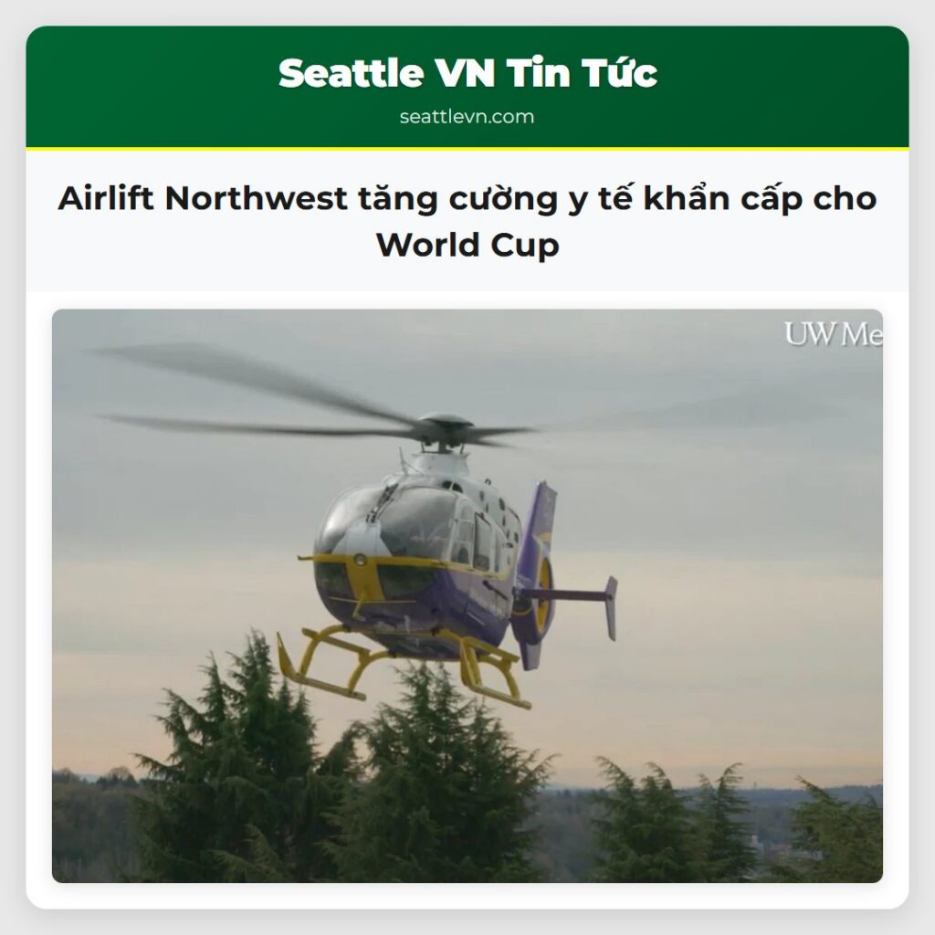 Airlift Northwest tăng cường y tế khẩn cấp cho