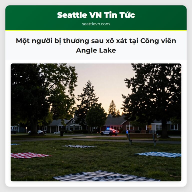 Một người bị thương sau xô xát tại Công viên Angle Lake
