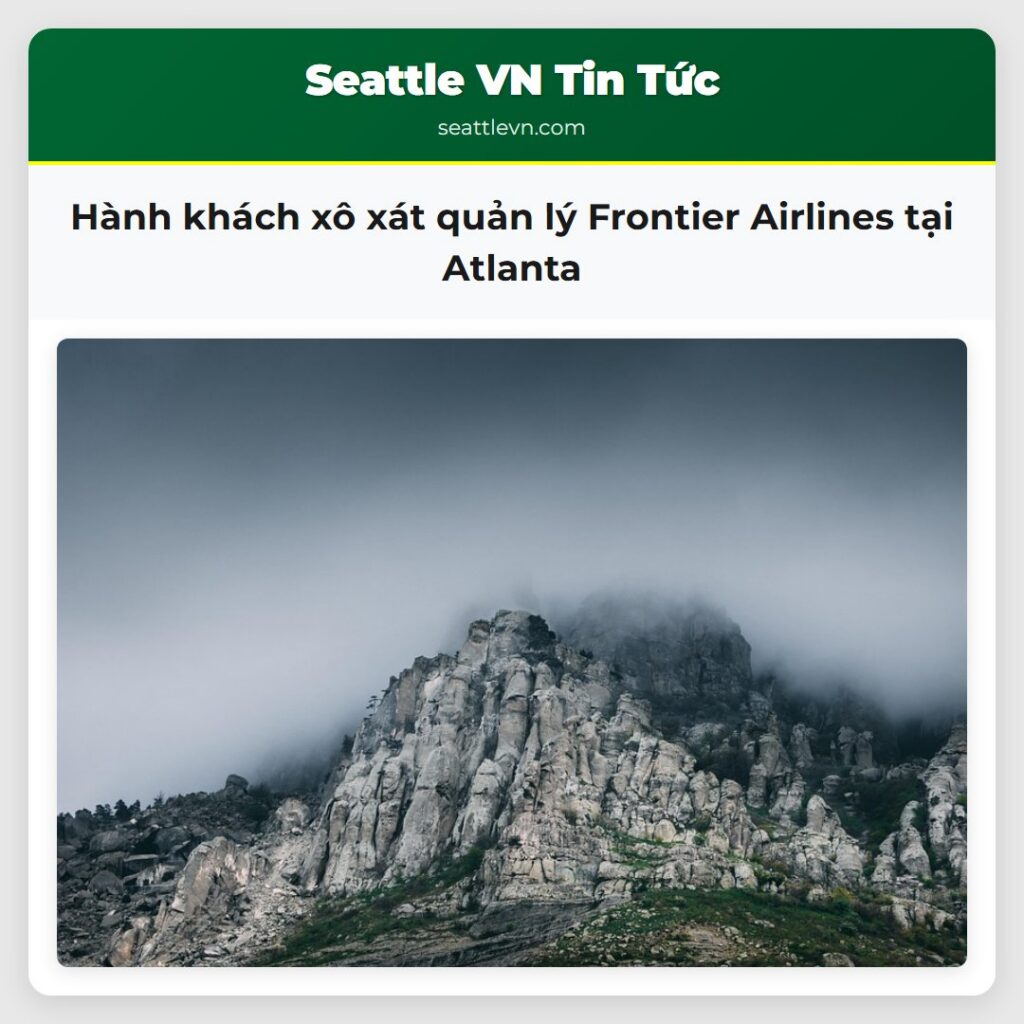 Hành khách xô xát quản lý Frontier Airlines tại