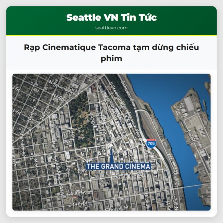 Rạp Cinematique Tacoma tạm dừng chiếu phim