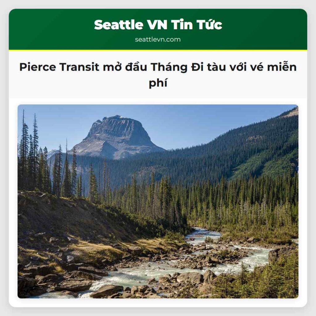 Pierce Transit mở đầu Tháng Đi tàu với vé miễn phí