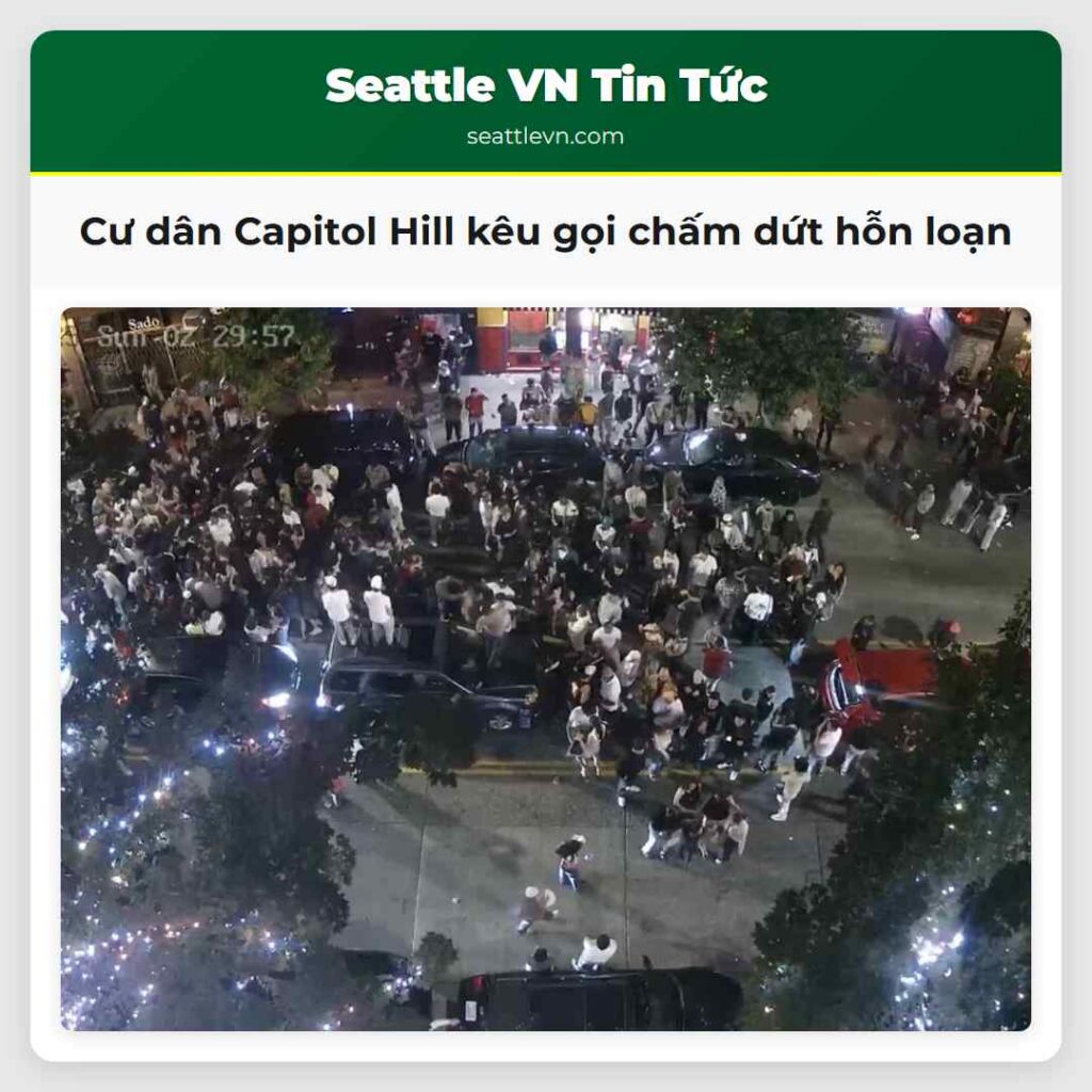 Cư dân Capitol Hill kêu gọi chấm dứt hỗn loạn