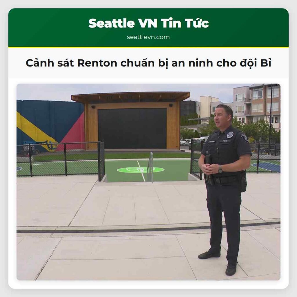 Cảnh sát Renton chuẩn bị an ninh cho đội Bỉ