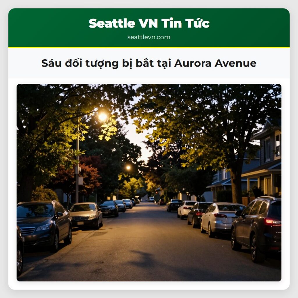 Sáu đối tượng bị bắt tại Aurora Avenue
