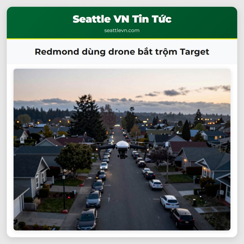 Redmond dùng drone bắt trộm Target