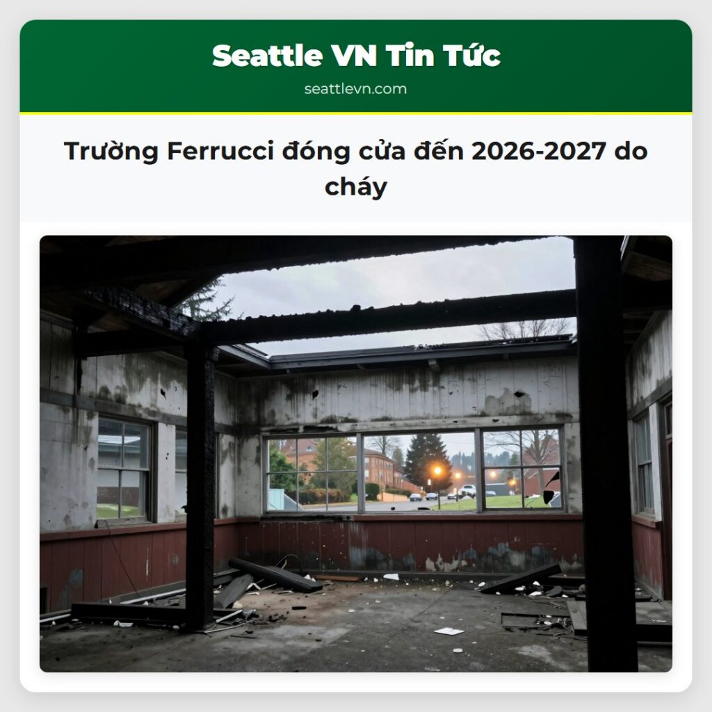 Trường Ferrucci đóng cửa đến 2026-2027 do cháy