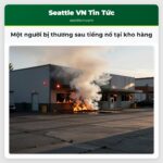 Một người bị thương sau tiếng nổ tại kho hàng