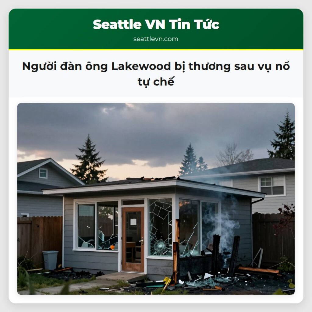 Người đàn ông Lakewood bị thương sau vụ nổ tự chế