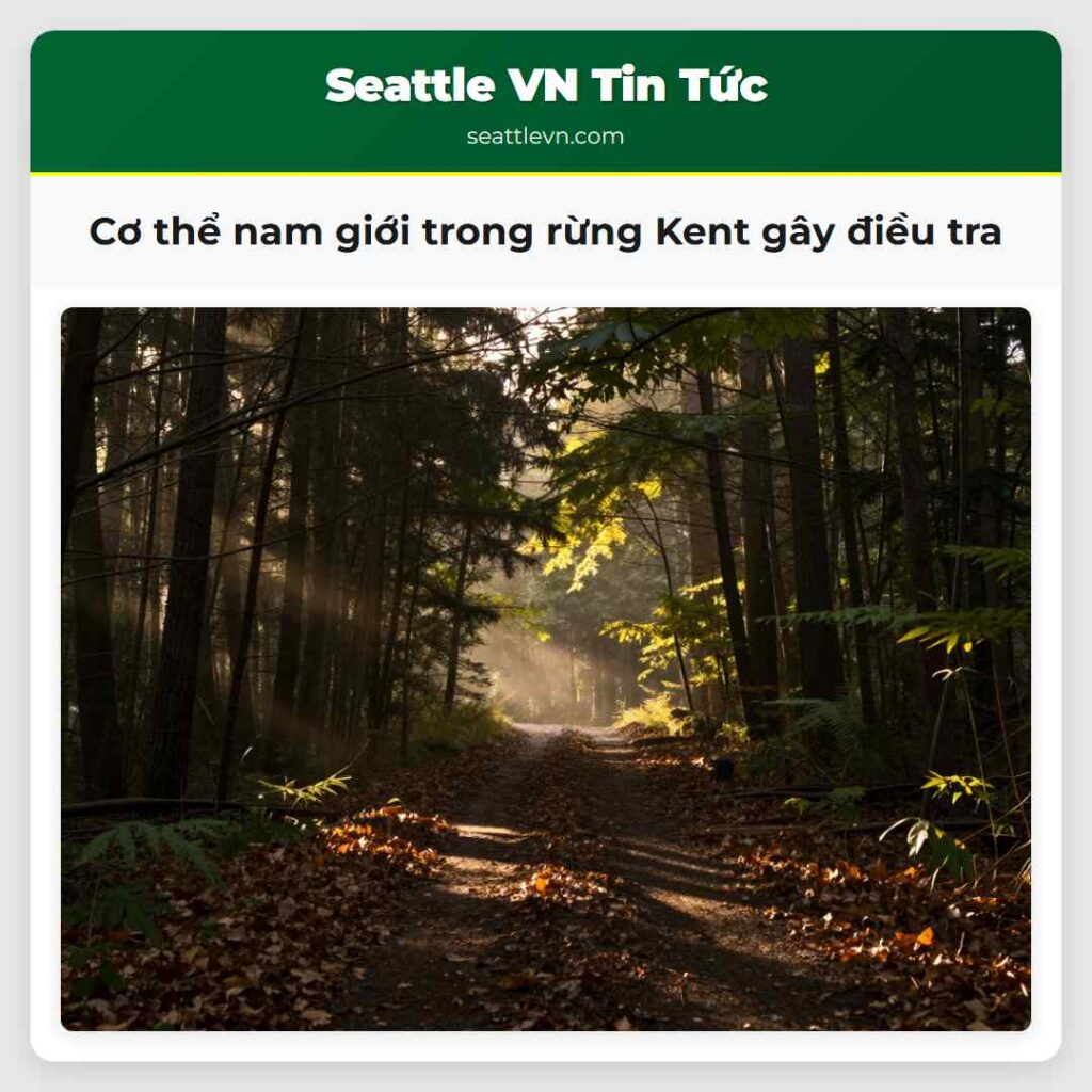 Cơ thể nam giới trong rừng Kent gây điều tra