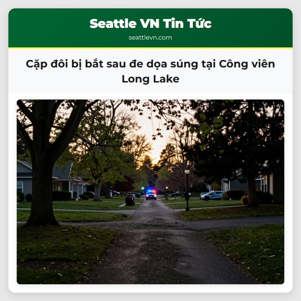 Cặp đôi bị bắt sau đe dọa súng tại Công viên Long