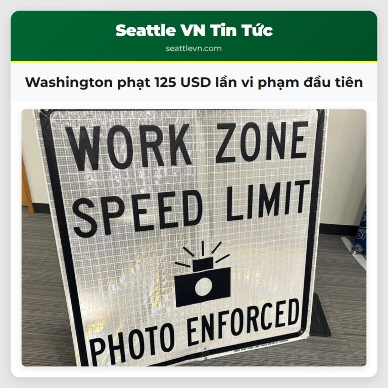 Washington phạt 125 USD lần vi phạm đầu tiên
