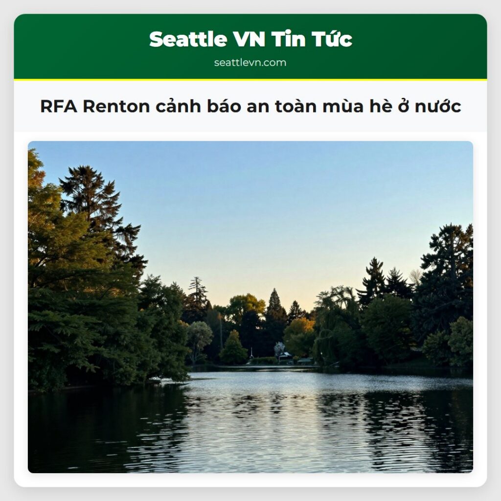 RFA Renton cảnh báo an toàn mùa hè ở nước