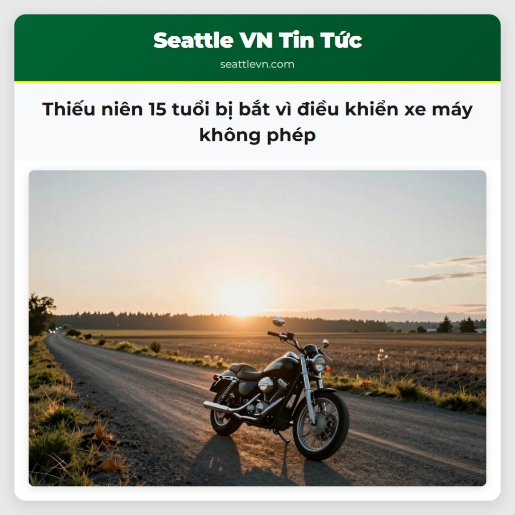Thiếu niên 15 tuổi bị bắt vì điều khiển xe máy