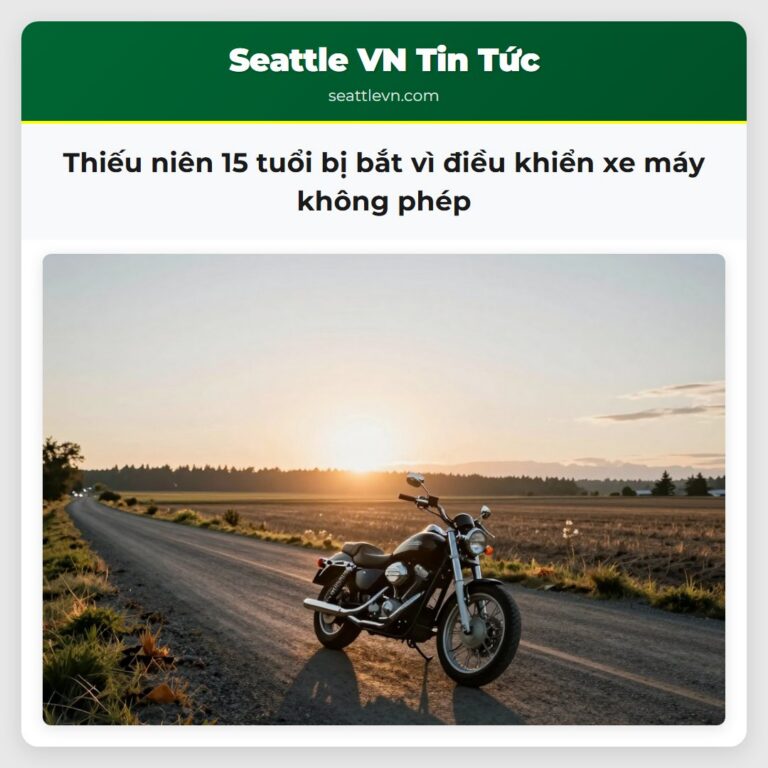 Thiếu niên 15 tuổi bị bắt vì điều khiển xe máy không phép
